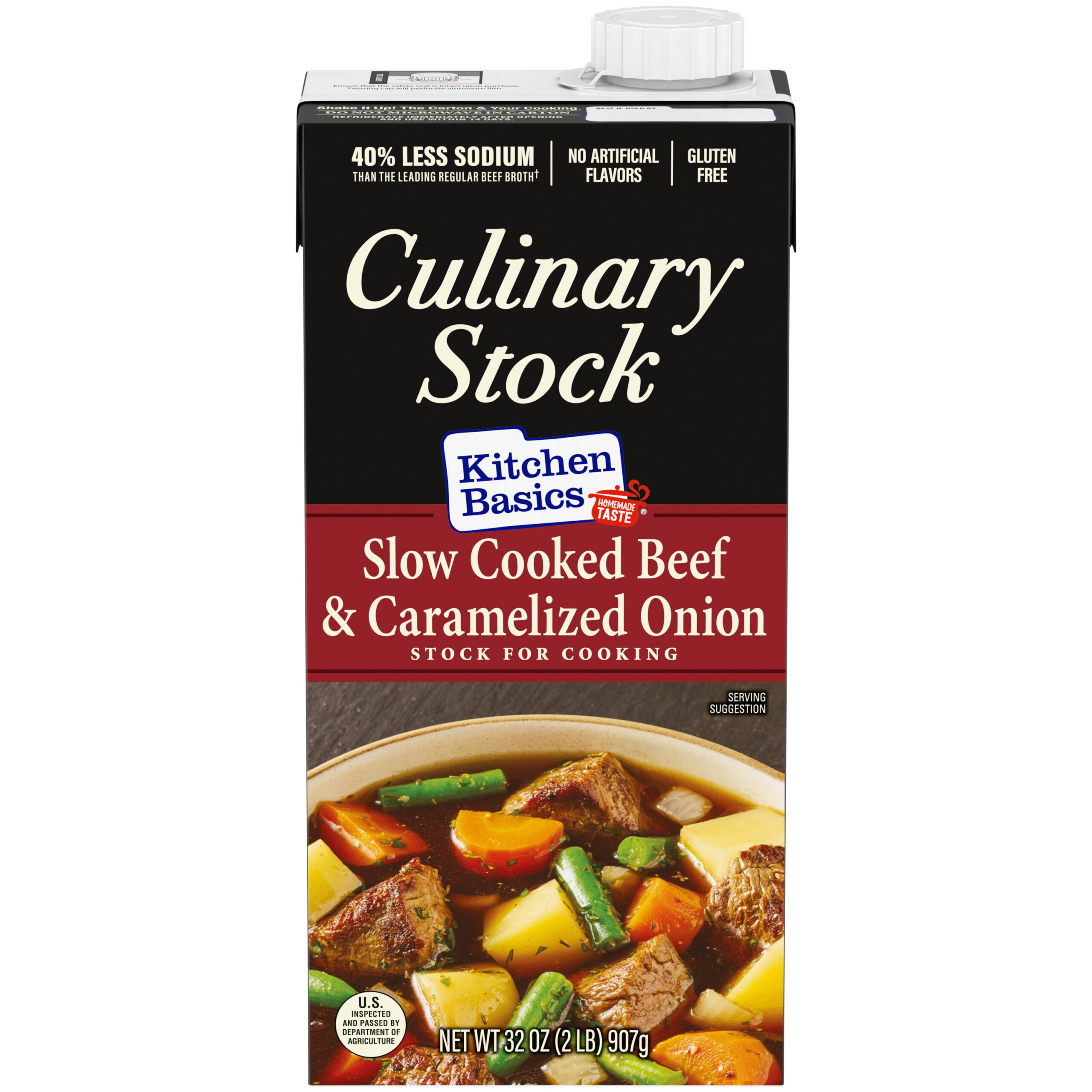Slow Cooked Beef and Onion Culinary Stock, 32 oz