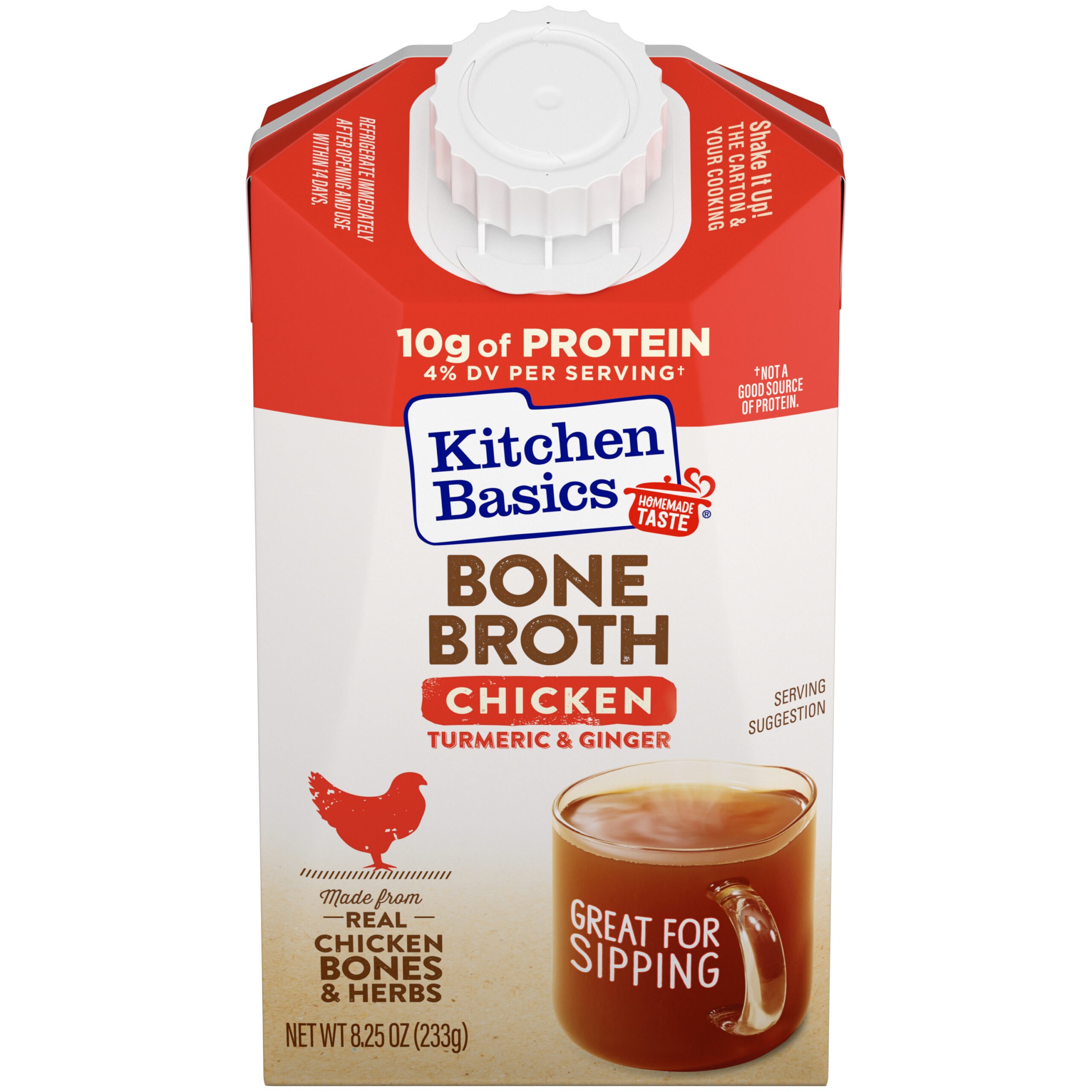 Turmeric & Ginger With Lemongrass Chicken Bone Broth, 8.25 oz