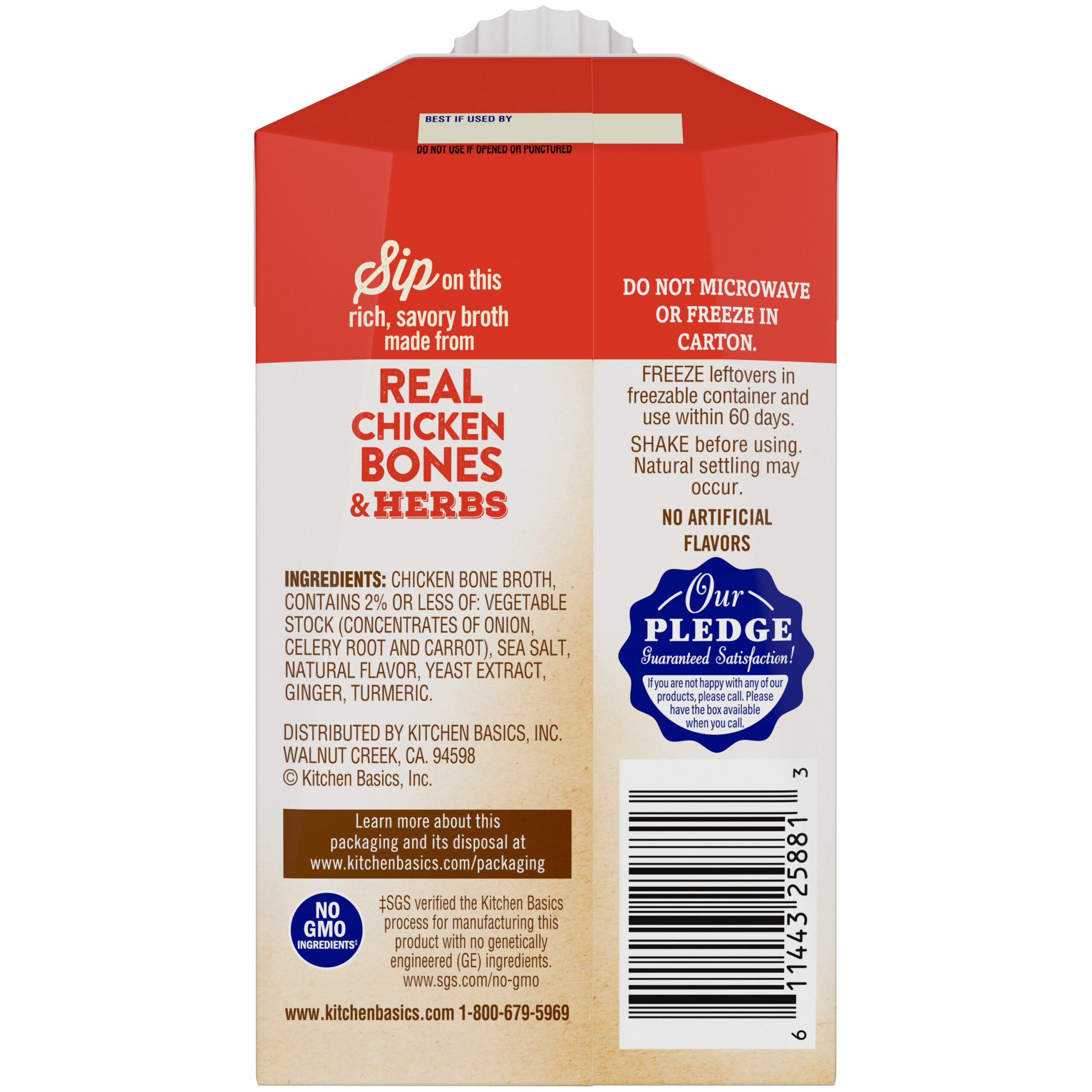 Turmeric & Ginger With Lemongrass Chicken Bone Broth, 8.25 oz