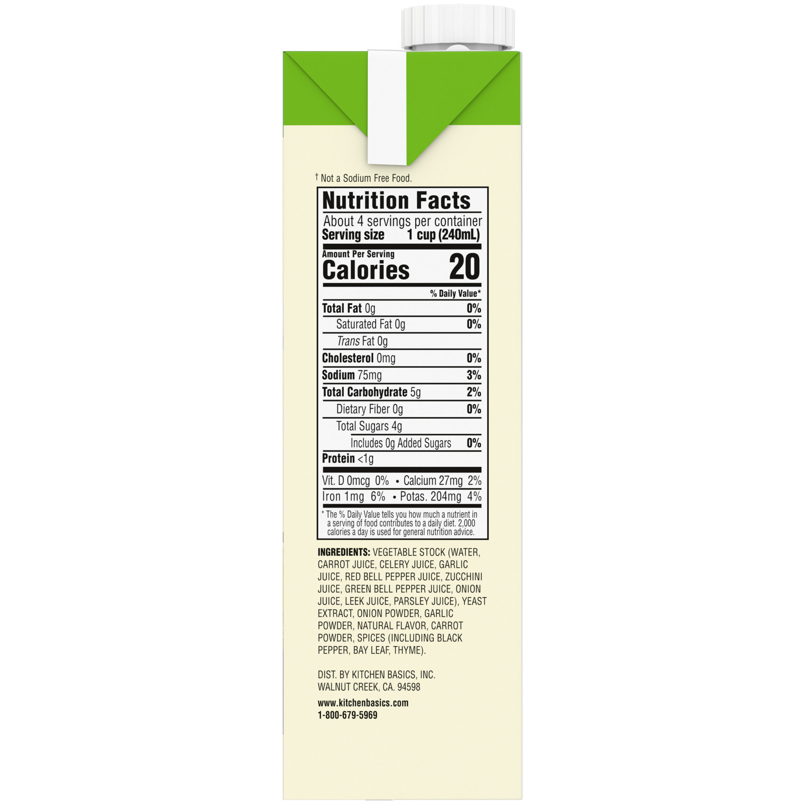 Unsalted Vegetable Stock, 32 oz