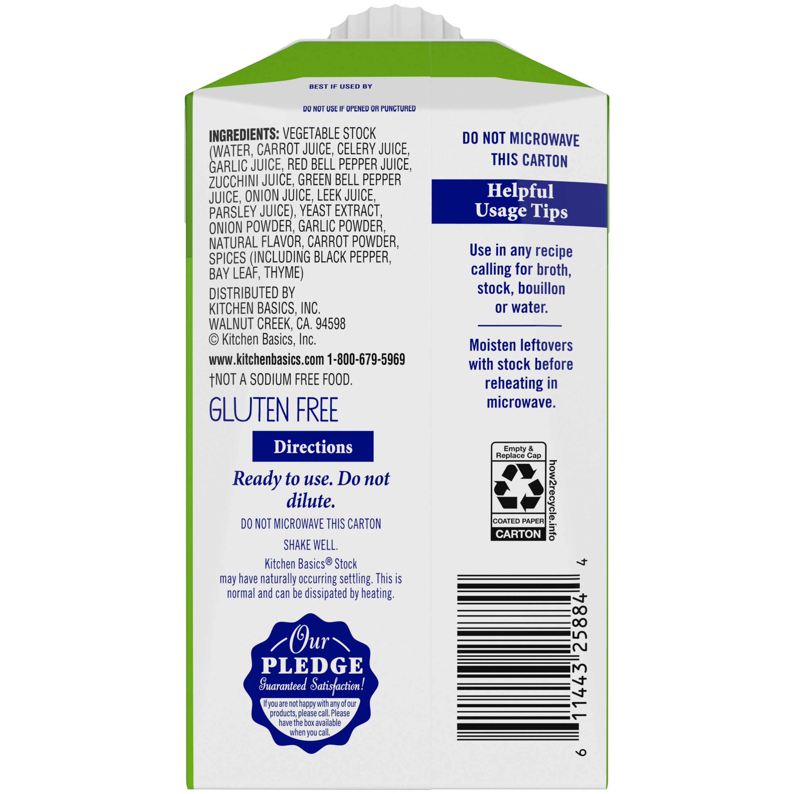 Unsalted Vegetable Stock, 8.25 oz