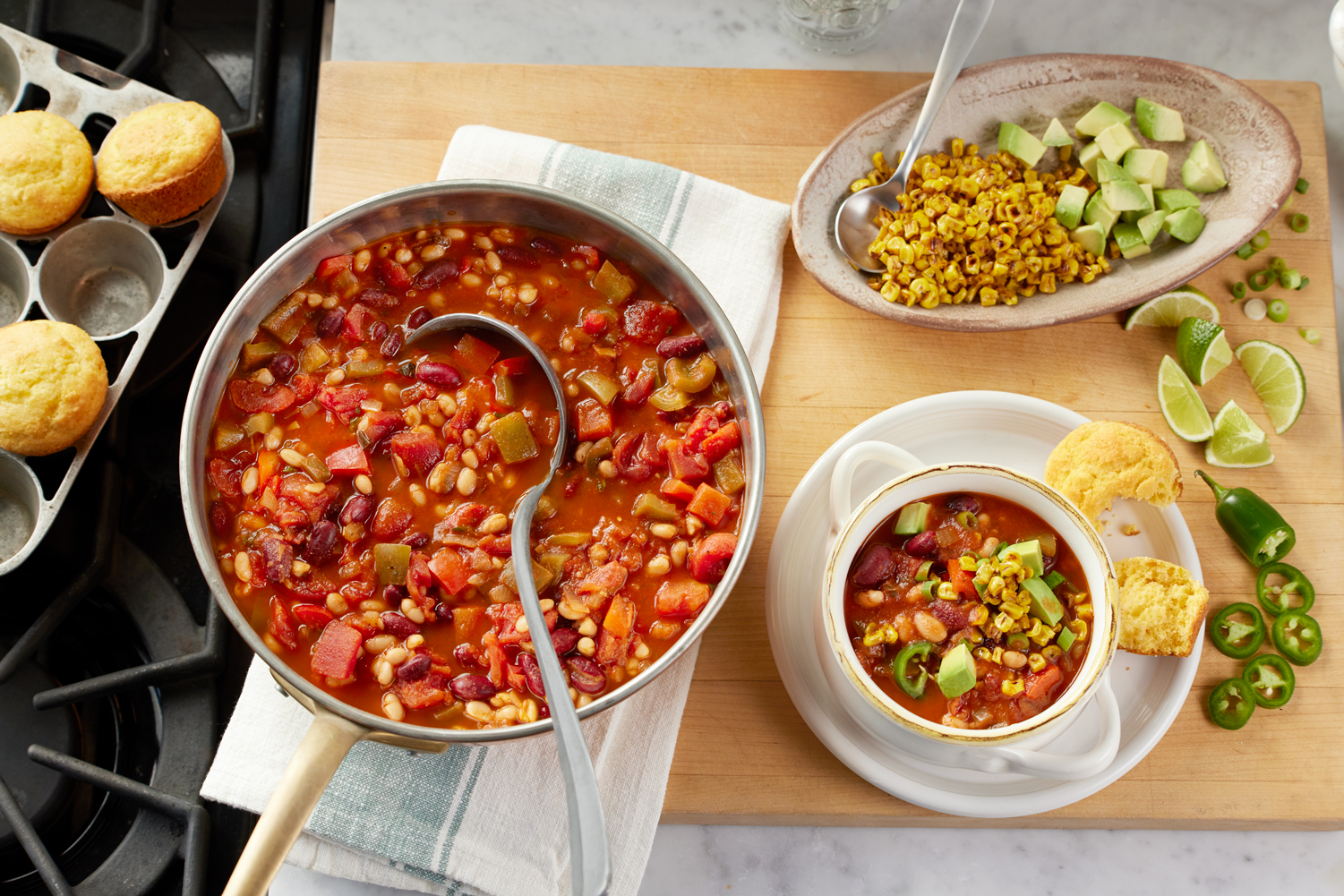 Vegetarian Bean Chili Dinner Recipe | Kitchen Basics