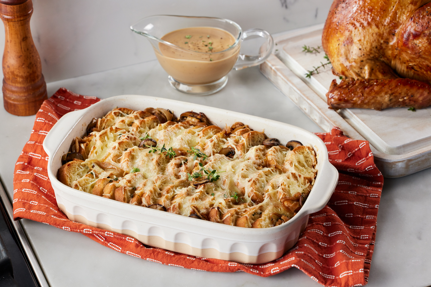 French Onion Mushroom Stuffing Side Dish Recipe | Kitchen Basics