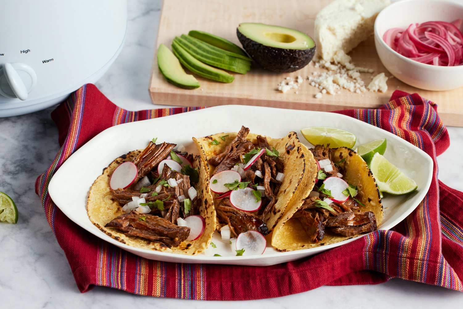 Slow Cooker Barbacoa Tacos Lunch Recipe | Kitchen Basics